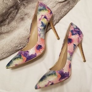 *SOLD* Snakeskin Multicolored Pumps